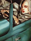 Tamara de Lempicka Self Portrait in Green Bugatti painting